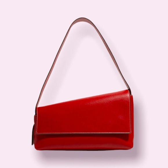 STAUD | Acute Flap Leather Shoulder Scarlet - Picture 3 of 8